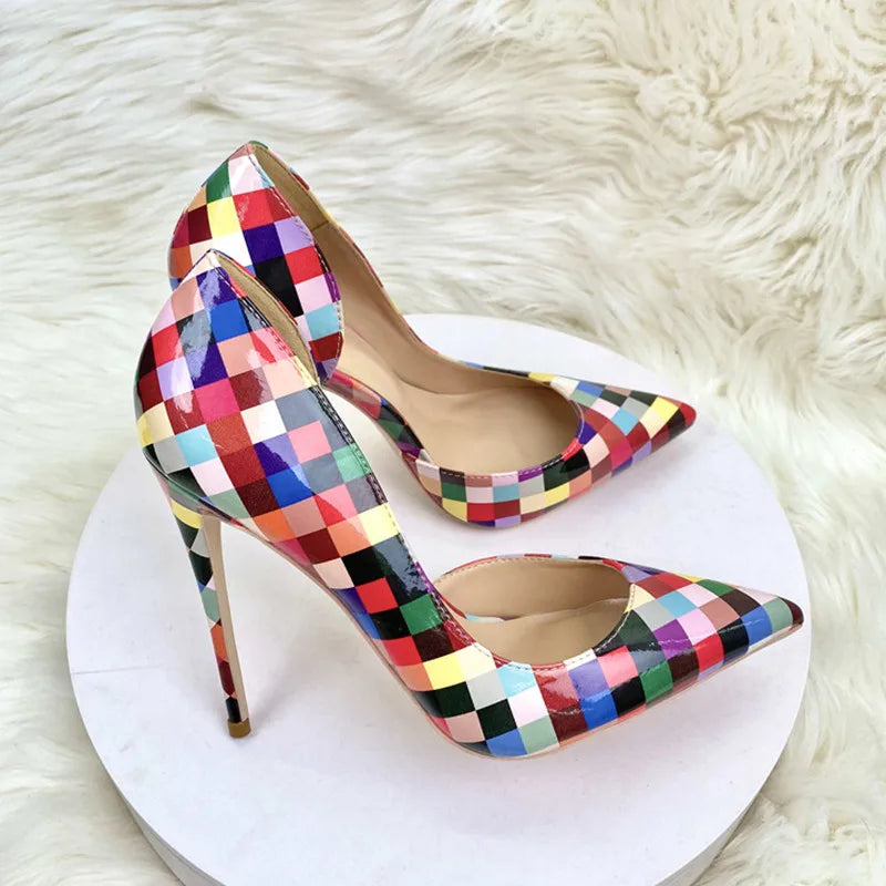 Plaid Print Heels