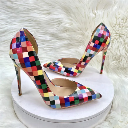 Plaid Print Heels