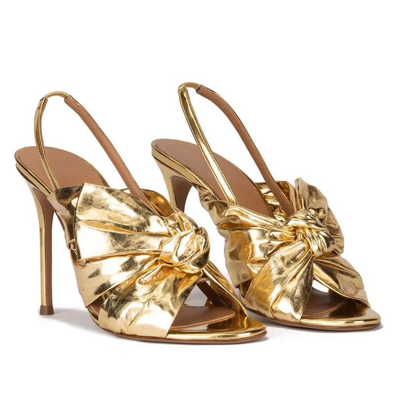 Golden Fish Mouth Sandals