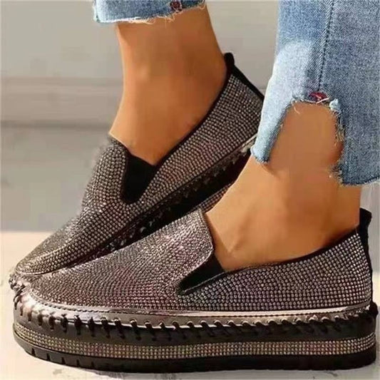 Rhinestone High Sole Shoes