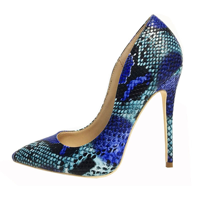 Snake Skin Pointed Shoes