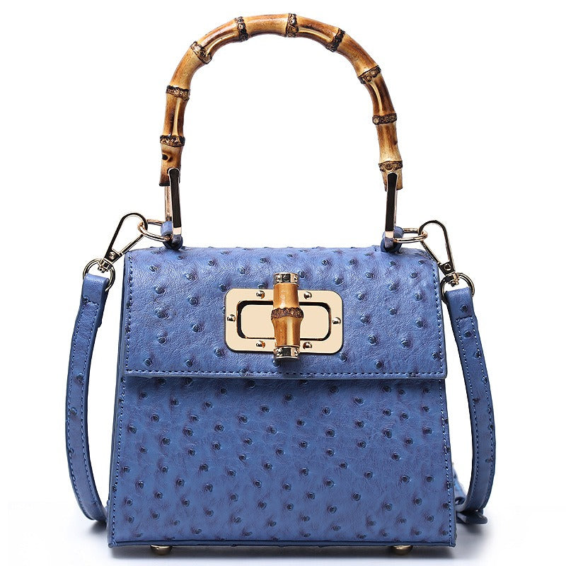 Ostrich Pattern Buckle Bag