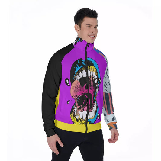 All-Over Print Men's Stand Collar Jacket