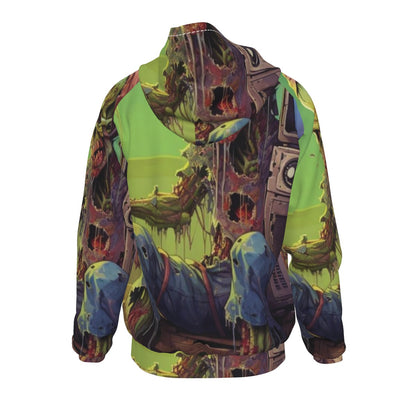 Zombie Thoughts Men's Zip Up Hoodie With Pocket